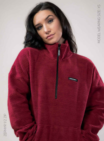 Koncept Fitwear | Zephyr Half Zip | Burgundy