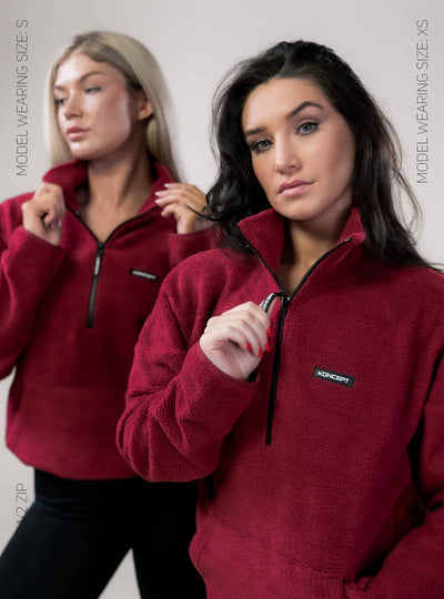 Koncept Fitwear | Zephyr Half Zip | Burgundy