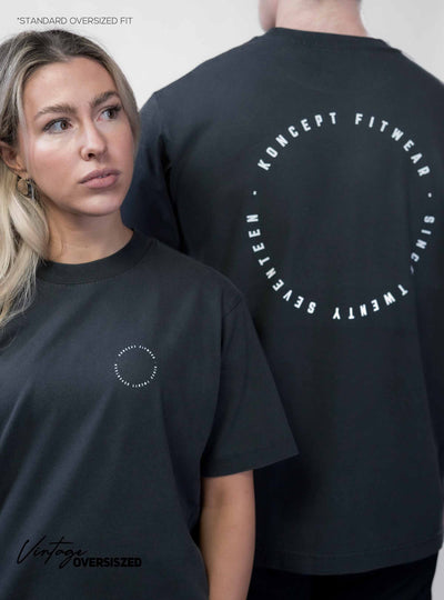 Vintage Oversized T-Shirt - Black stone