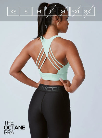 The Octane Bra Eucalyptus Green