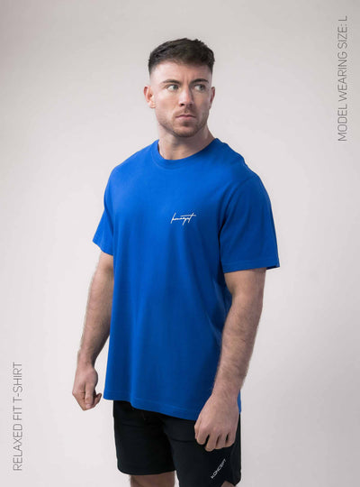 Signature Relaxed Fit T-Shirt  - Blue