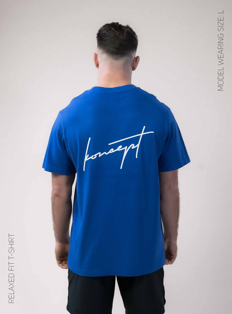 Signature Relaxed Fit T-Shirt  - Blue