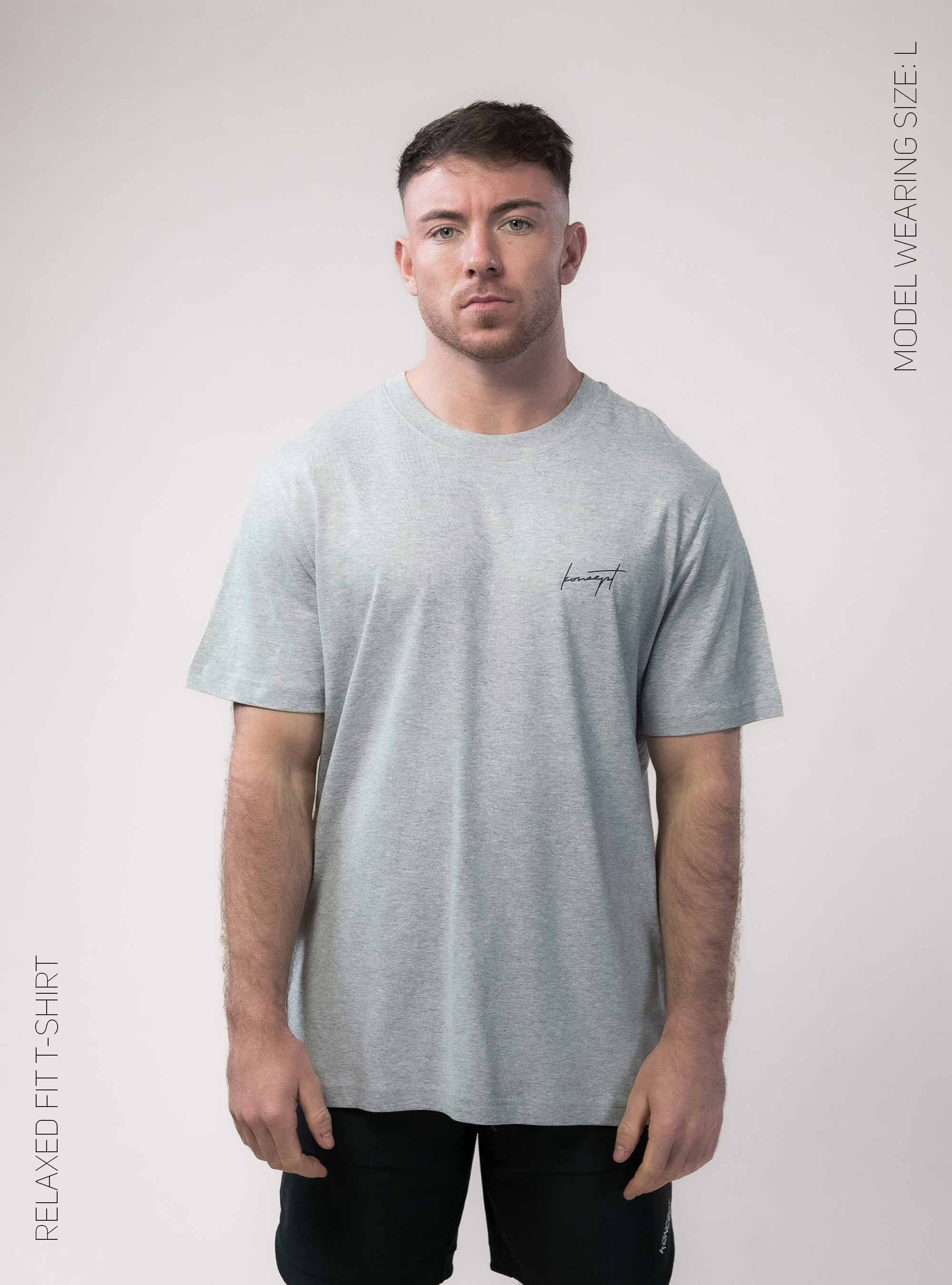 Signature Relaxed Fit T-Shirt  - Heather Grey