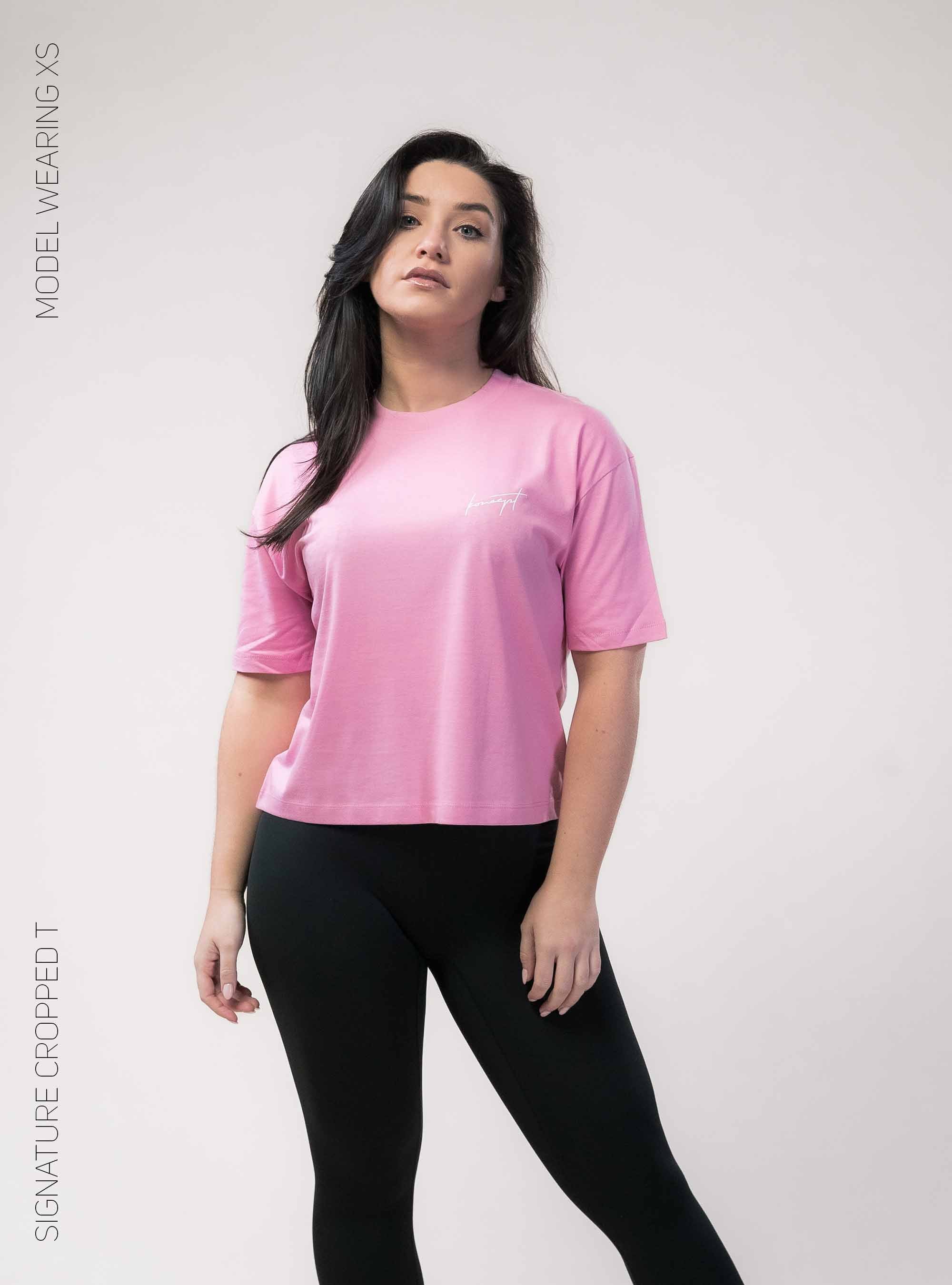 Signature Cropped T-Shirt - pink