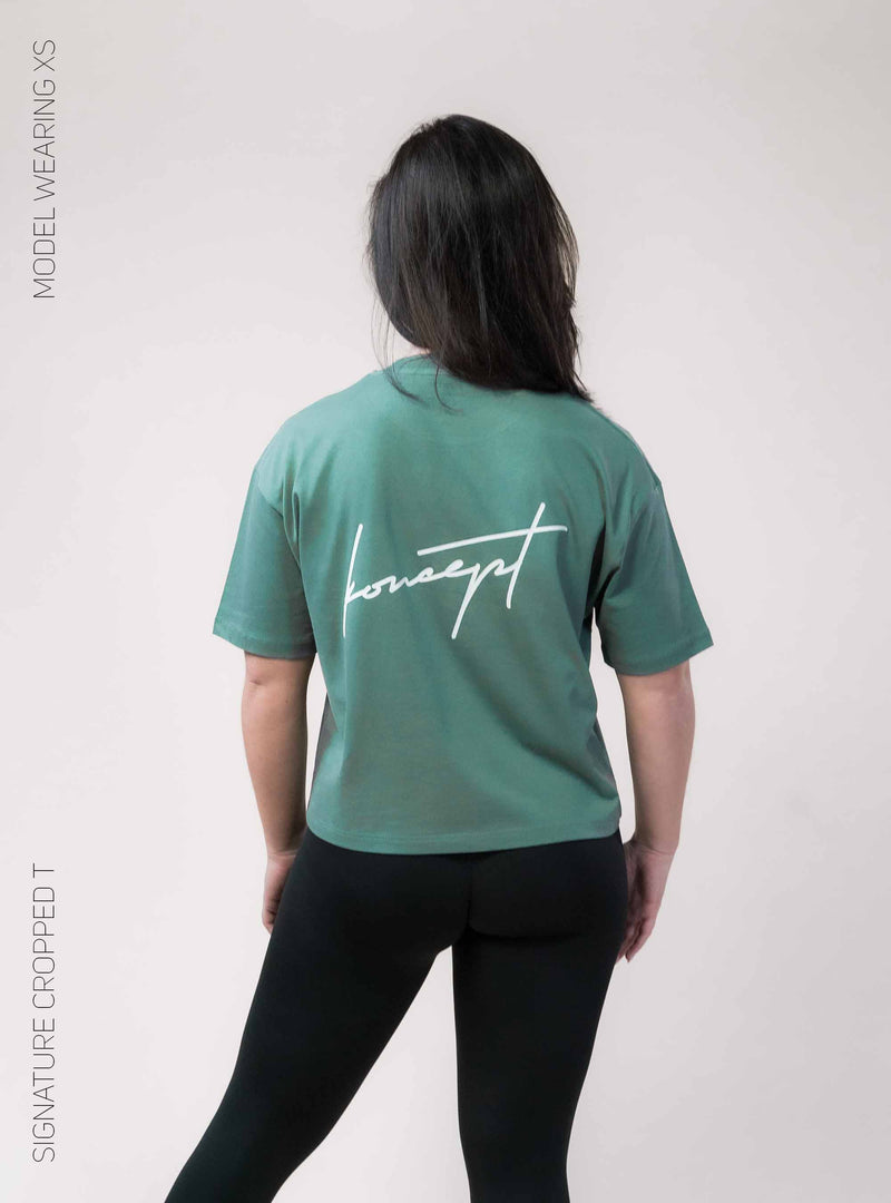 Signature Cropped T-Shirt - Sage