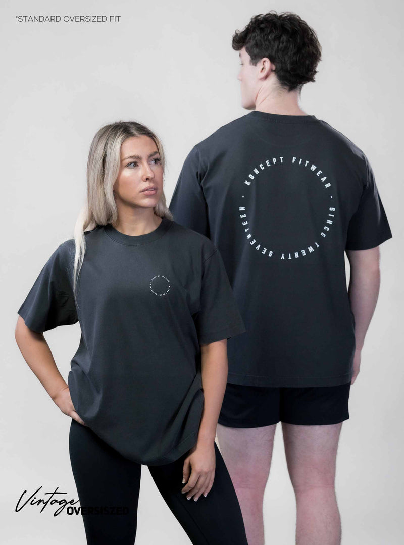 Vintage Oversized T-Shirt - Black stone