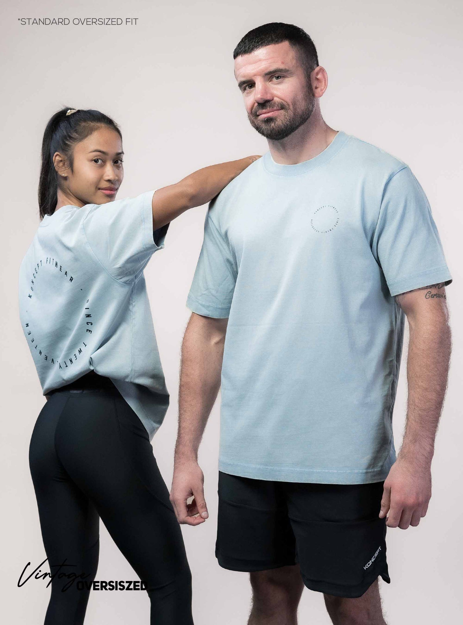 Vintage Oversized T-Shirt - Blue Stone