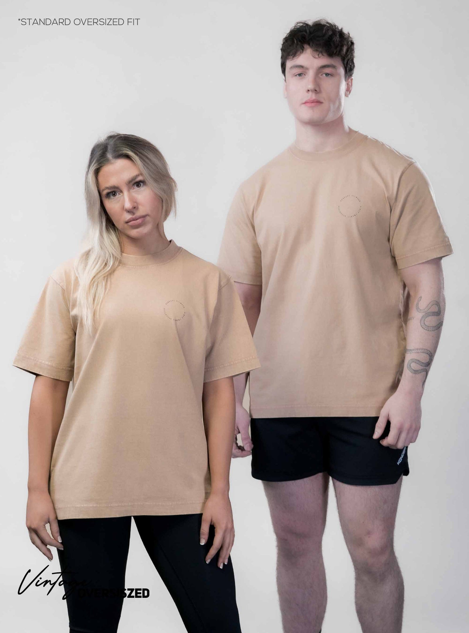 Vintage Oversized T-Shirt - Gold stone