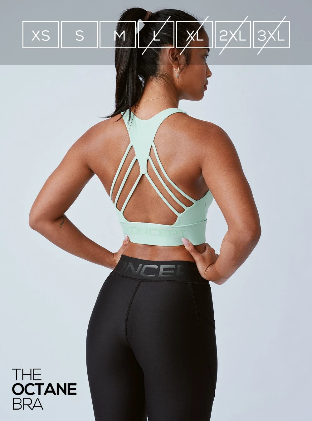 The Octane Bra Eucalyptus Green