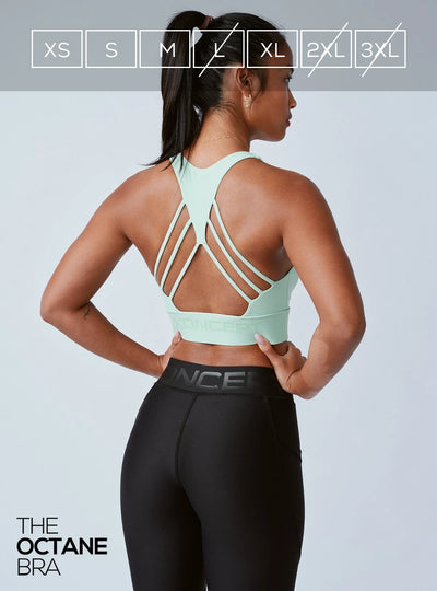 The Octane Bra Eucalyptus Green