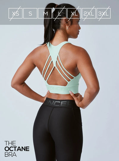 The Octane Bra Eucalyptus Green