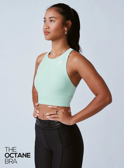 The Octane Bra Eucalyptus Green