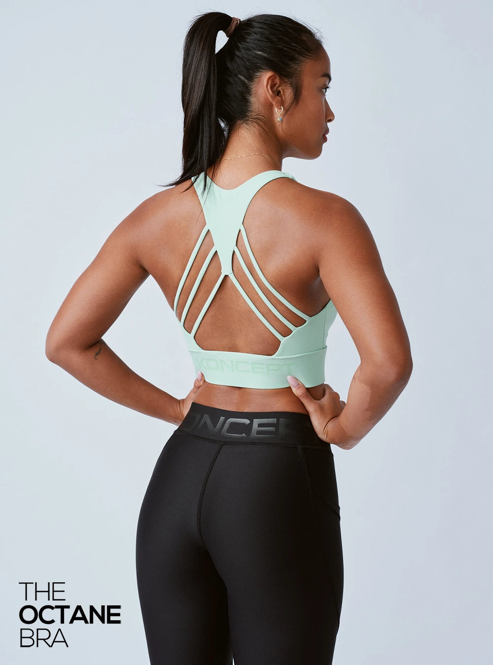 The Octane Bra Eucalyptus Green