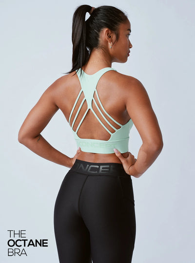 The Octane Bra Eucalyptus Green