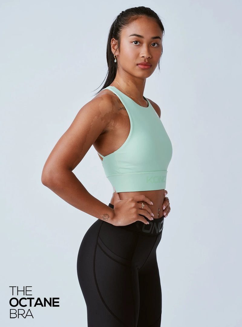 The Octane Bra Eucalyptus Green