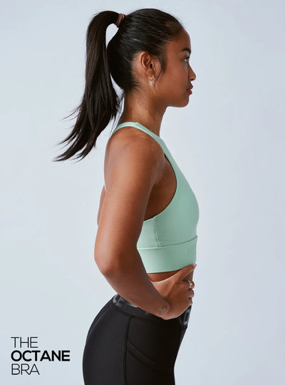 The Octane Bra Eucalyptus Green