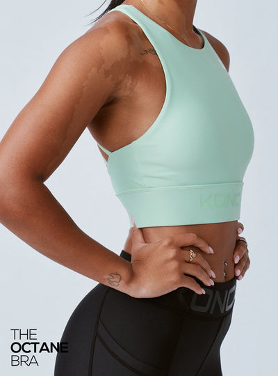 The Octane Bra Eucalyptus Green