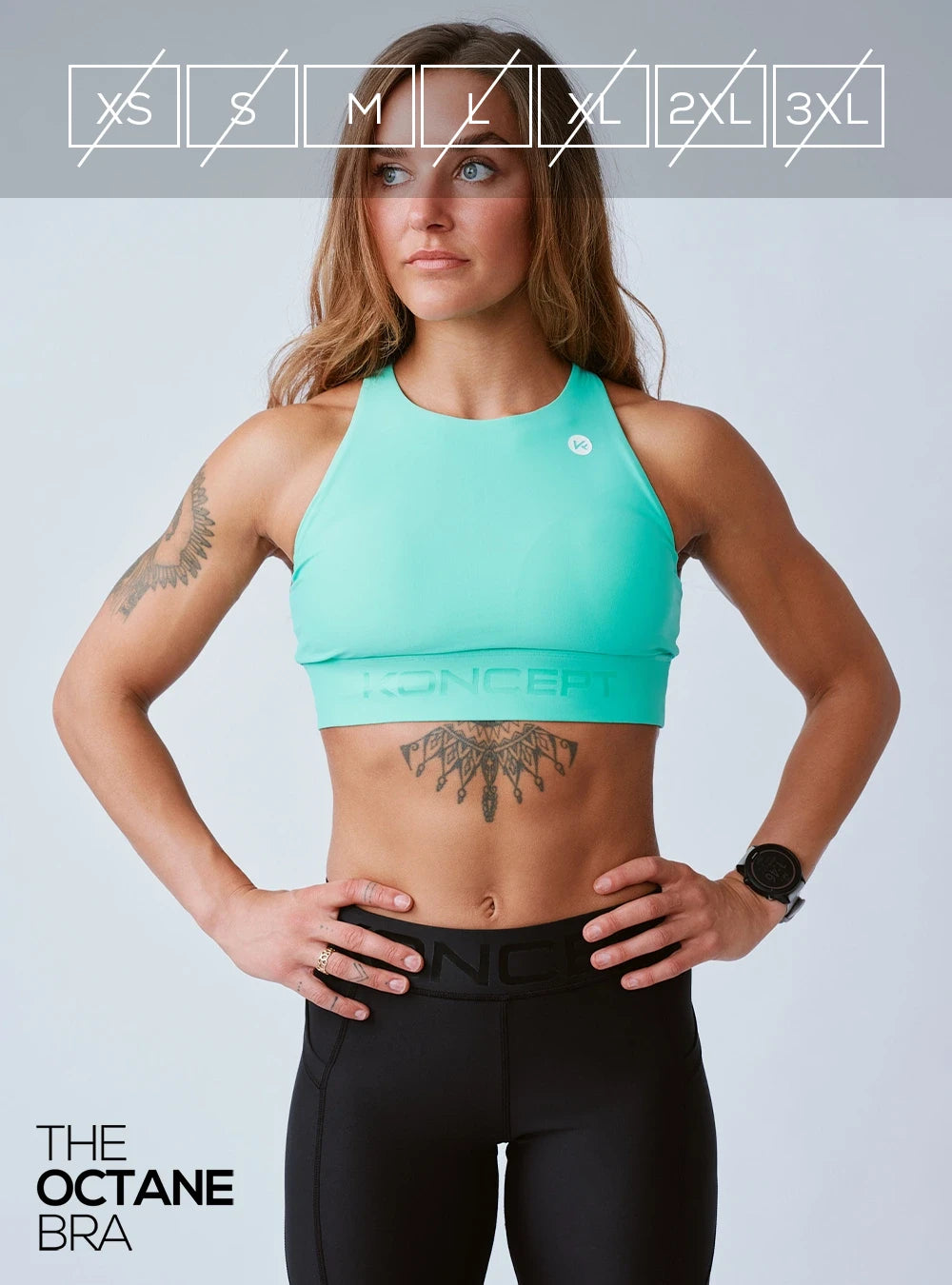 The Octane Bra Electric Turquoise