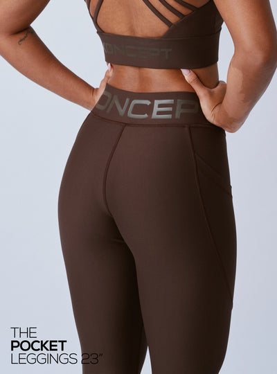 The Signature Pocket Leggings Chocolate Brown