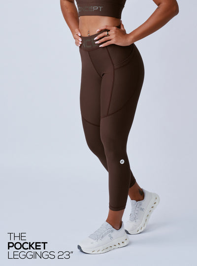 The Signature Pocket Leggings Chocolate Brown