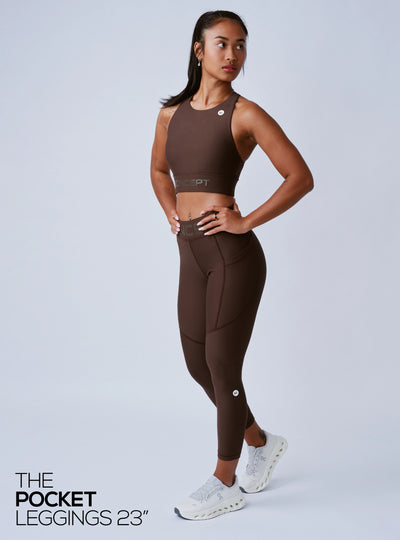 The Signature Pocket Leggings Chocolate Brown
