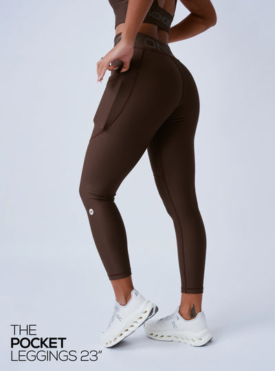 The Signature Pocket Leggings Chocolate Brown