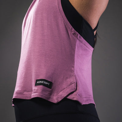 Bamboo Cropped Tank Top - Orchid - Koncept Fitwear